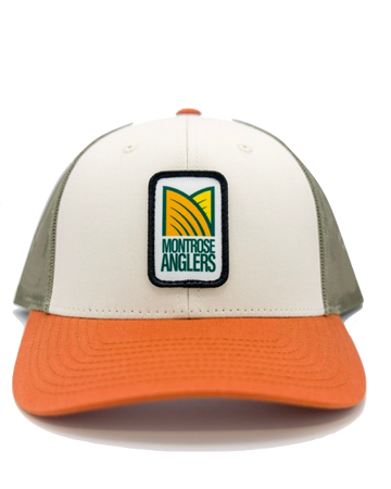 115 Trucker MA Fin Logo - Cream/Loden/Dark Orange