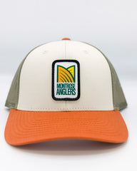 115 Trucker MA Fin Logo - Cream/Loden/Dark Orange