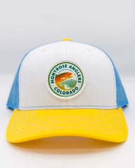 112 Trucker MA Logo - White/Columbia Blue/Yellow