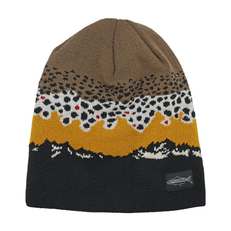 RepYourWater Knit Hat Skull Cap: Brown Trout Mountain