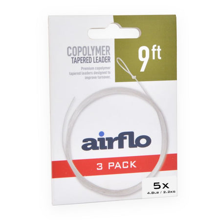 Airflo Copolymer Tapered Leader 9' - 3 Pack