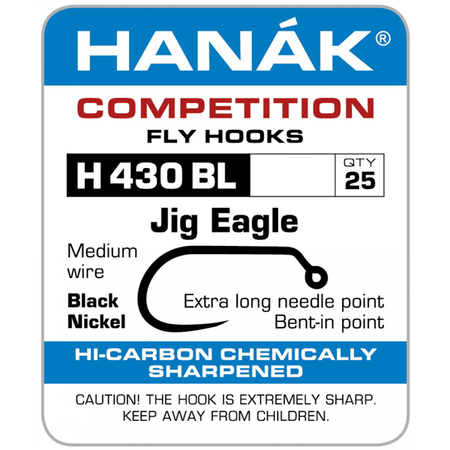 Hanók Competition Fly Hooks packaging with product details.