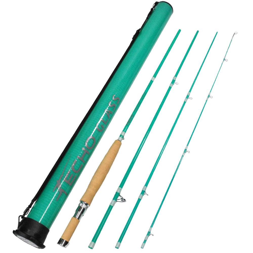 bright blue fly fishing glass rods Echo River Rod 6'9